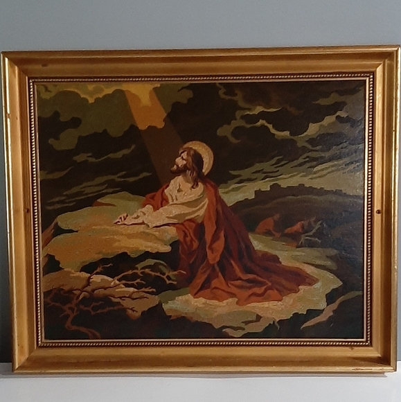 Vintage Paint by Number Art Vintage Religious Paint By Number Jesus